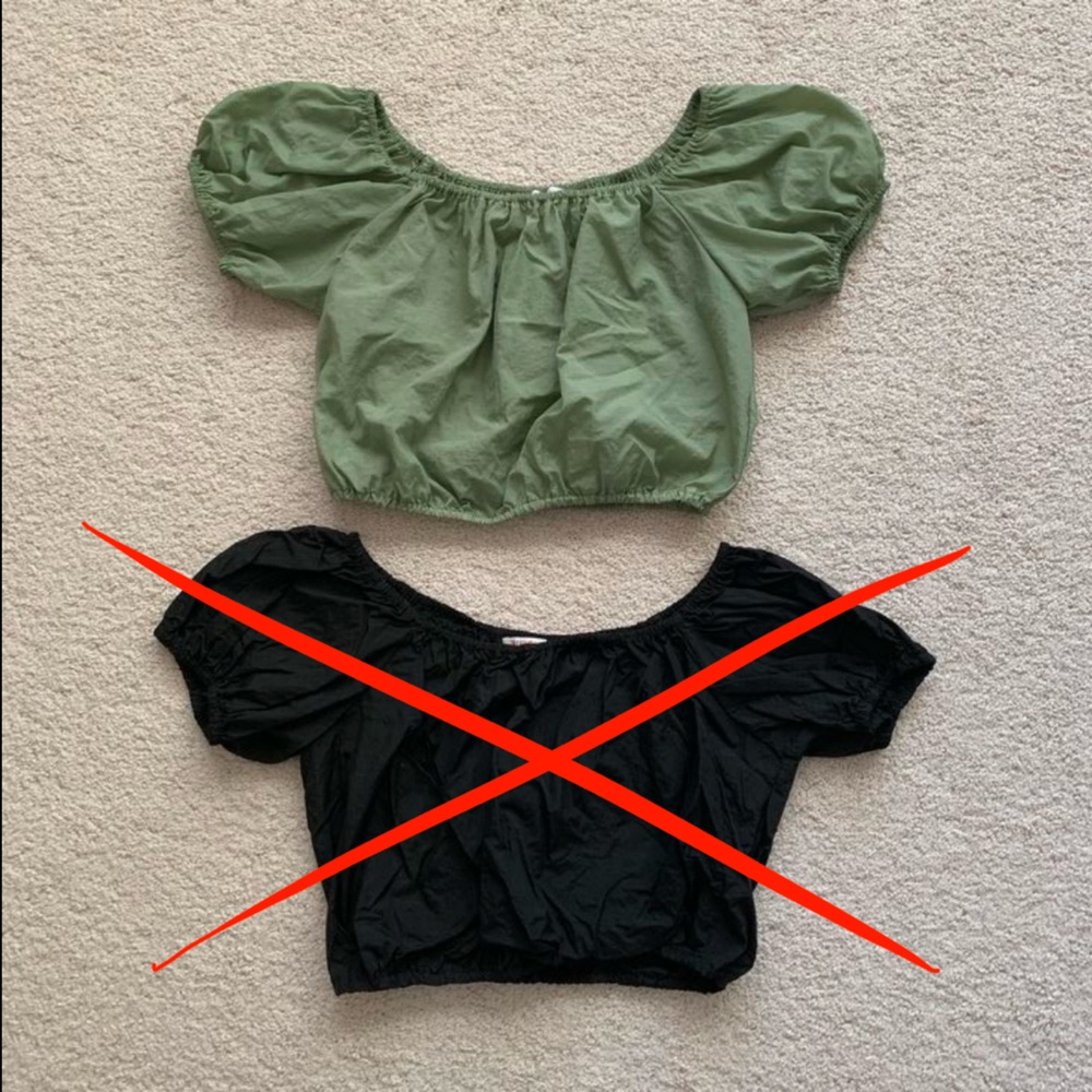 Wayf green crop top